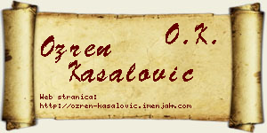 Ozren Kasalović vizit kartica